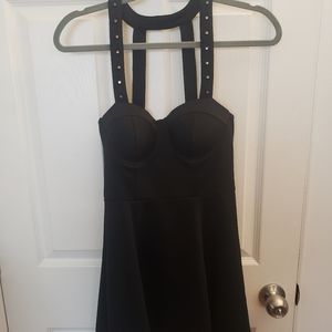 Material girl Black studded dress